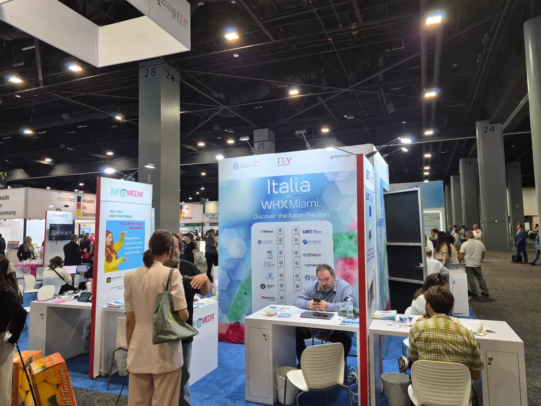 Partnership handshake at the WHX Miami Expo 2026