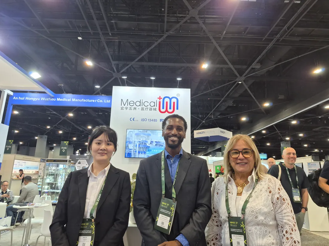 Partnership handshake at the WHX Miami Expo 2026